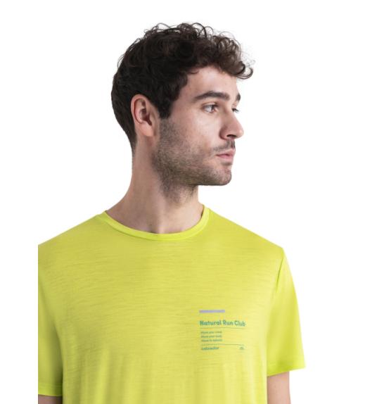 Icebreaker Tech Lite llI Natural Run Club Herren-Merino-Kurzarm-T-Shirt