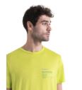 T-shirt a maniche corte in lana merino da uomo Icebreaker Tech Lite llI Natural Run Club