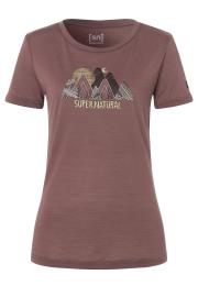 Merino T-Shirt für Damen Super.natural Triangle Hill SS WMS