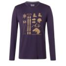 Moška merino dolga majica Supernatural Skiing Bear