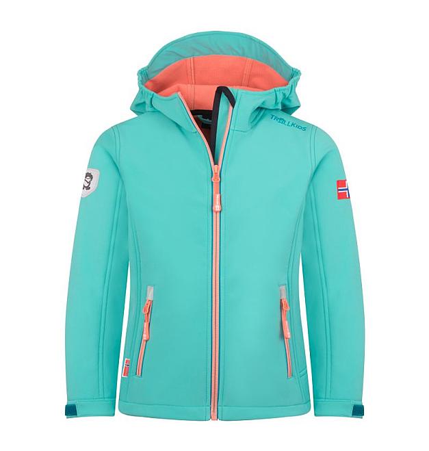 Softshell jakna za djevojčice Trollkids Trollfjord