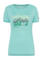 Women's merino shirt with short sleeves Super.natural Camping nights