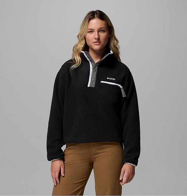 Damen Fleecepullover Columbia Helvetia II verkürzter Half Snap