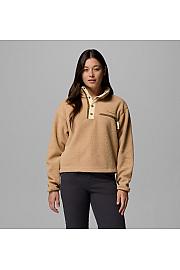 Maglione in pile da donna Columbia Helvetia II con bottoni a pressione corti