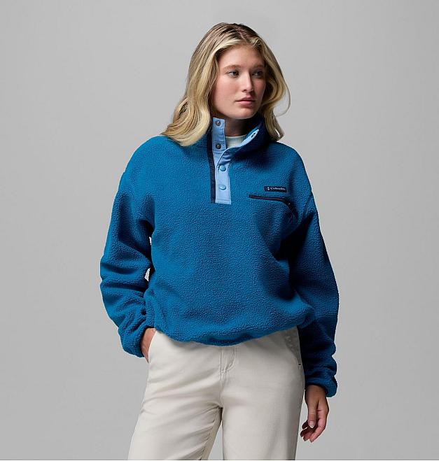 Women's fleece sweater Columbia Helvetia II cropped half snap