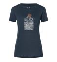 Maglia da donna in lana merino a maniche corte Super.natural Preikestolen cliffs
