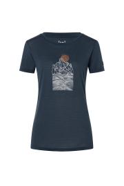Women's merino shirt with short sleeves Super.natural Preikestolen cliffs