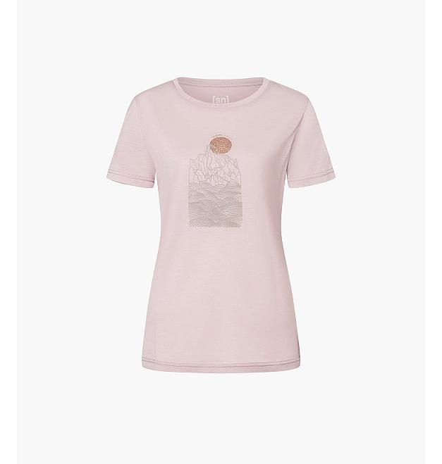 Damen-Merinoshirt mit kurzen Ärmeln Super.natural Preikestolen Cliffs