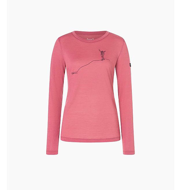 Maglia da donna in lana merino a maniche lunghe Super.natural Bergglück