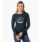 Super.natural Mountain Mandala Tree Langarm-Damen-Merino-T-Shirt