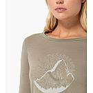 Super.natural Mountain Mandala Tree Langarm-Damen-Merino-T-Shirt