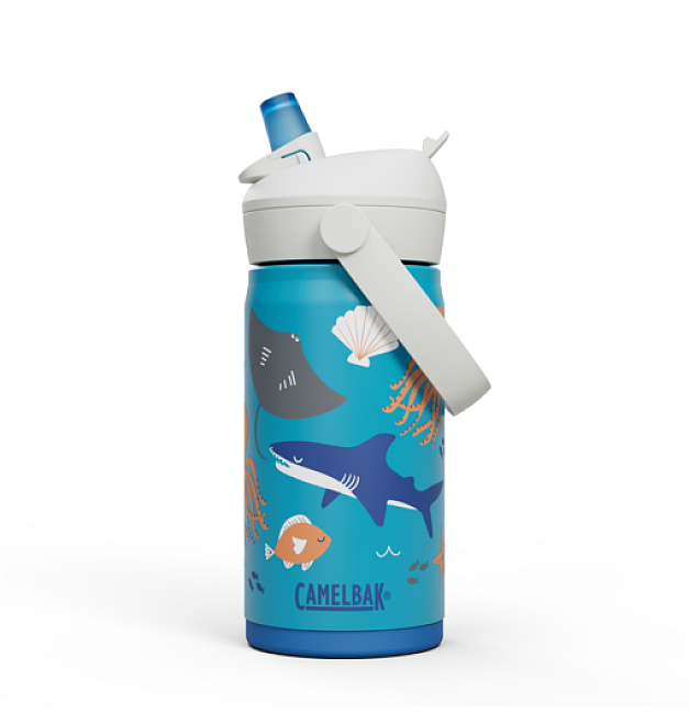 Kinderthermosflasche Camelbak Flip Straw Inox 0,4L
