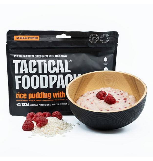 Дехидрирана храна Тацтицал Фоодпацк Пудинг од пиринча са малинама, 90г