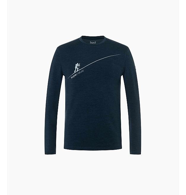 Camiseta de manga larga Super.natural Haute Route Brush Merino para hombre