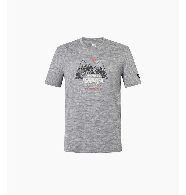Herren Merino Kurzarmshirt Super.natural Dolomites Campsite