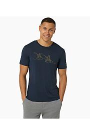 Maglia da uomo a maniche corte in lana merino Super.natural Kanulines
