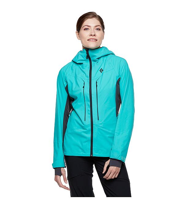 Ženska softshell jakna Black Diamond Dawn Petrol Hybrid