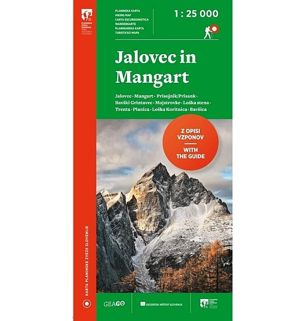 Карта Јаловца и Мангарта 1:25000