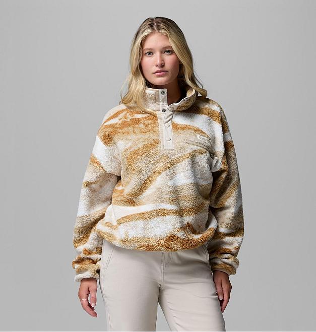 Damen-Fleecehoodie Columbia Helvetia II mit Print