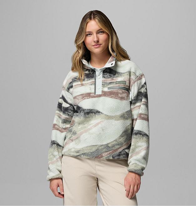 Damen-Fleecehoodie Columbia Helvetia II mit Print