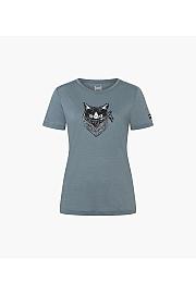 Camiseta de manga corta de lana merino para mujer Super.natural Bandito Cat