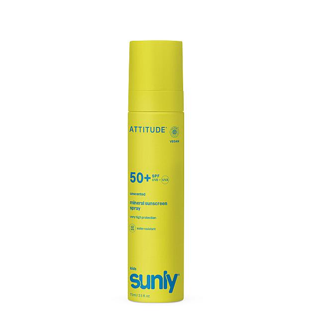Spray solare minerale Sunly per viso e corpo con SPF 50 per bambini