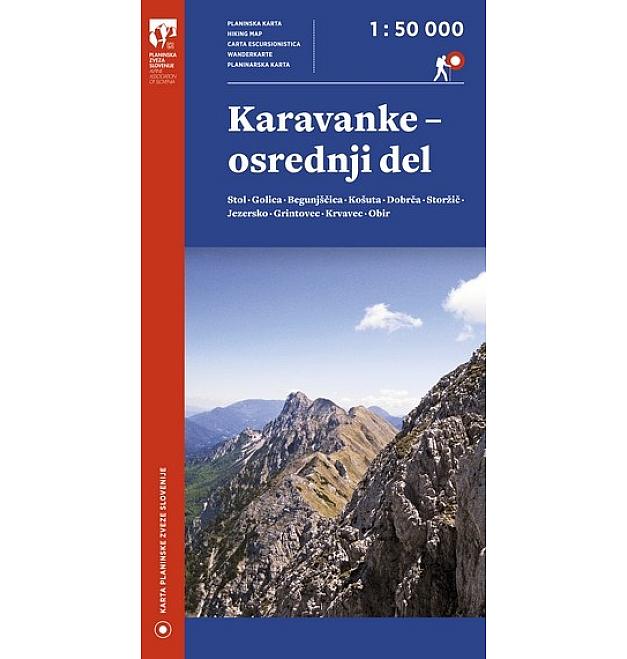 Zemljovid Karavanke - središnji dio - 1:50.000