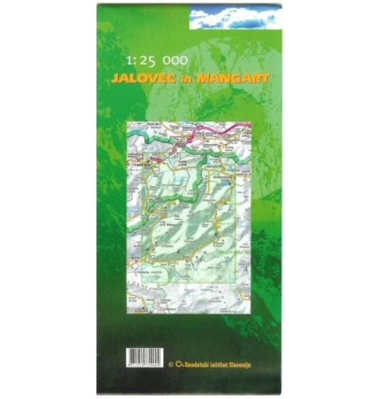 Landkarte Jalovec und Mangart - 1:25.000 (Slovenische Alpinverei