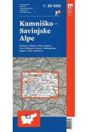 Mappa delle Alpi di Kamnik e della Savanija