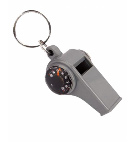 Compas + Thermometer Whistle Keychain