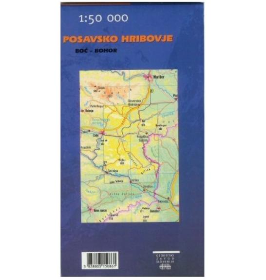 Zemljevid Posavsko hribovje - Boč, Bohor - 1:50.000