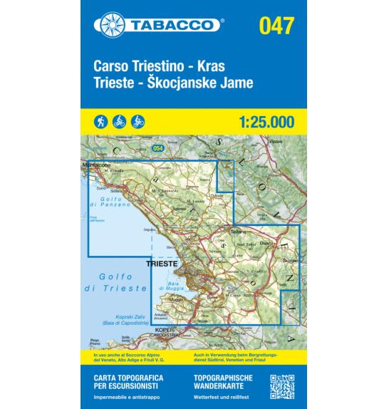 Landkarte 047 Carso Triestino e Isontino - Tabacco