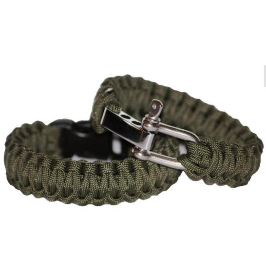 Zapestnica Bushcraft Paracord Bracelets s kovinsko zaponko