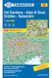 Harta 05 Val Gardena, Gröden, Alpe di Siusi, Seiseralm