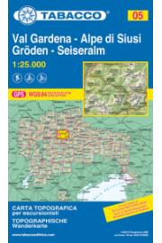 Mapa 05 Val Gardena, Gröden, Alpe di Siusi, Seiseralm