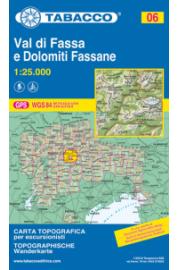 Mapa 06 Val di Fassa e Dolomiti Fassane - Tabacco