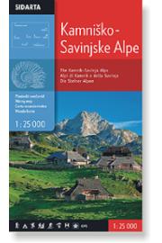 Harta Sidart Kamniška Savinjska Alpe, 1:25.000