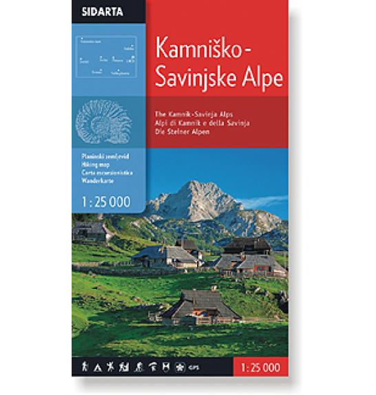 Zemljovid Sidarta Kamniško Savinjske Alpe 1:25.000