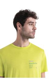 T-shirt a maniche corte in lana merino da uomo Icebreaker Tech Lite llI Natural Run Club