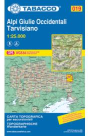 Zemljevid 019 Alpi Giulie Occidentali, Tarvisiano - Tabacco