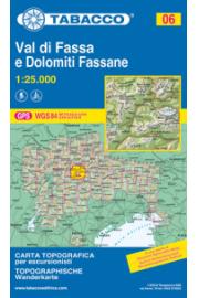 Landkarte 06 Val di Fassa e Dolomiti Fassane - Tabacco