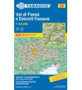 Zemljevid 06 Val di Fassa e Dolomiti Fassane - Tabacco